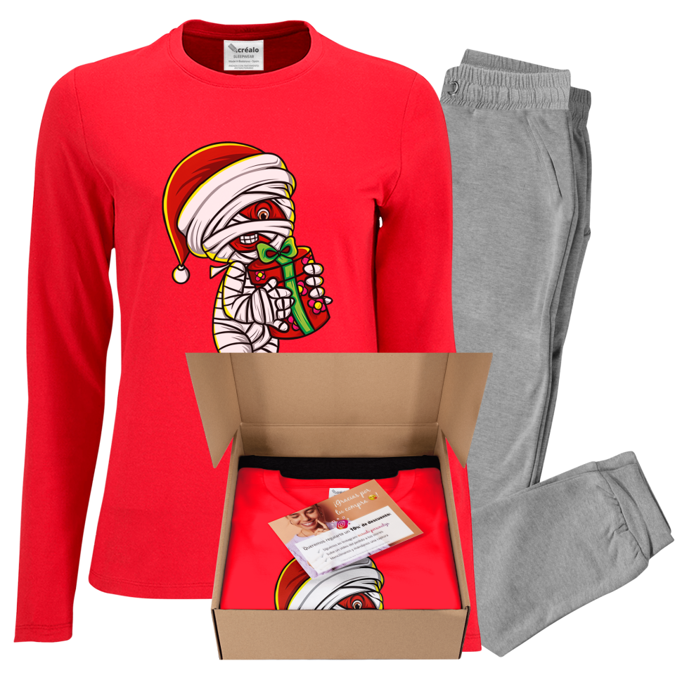 Pijama de mujer Momia Navideña