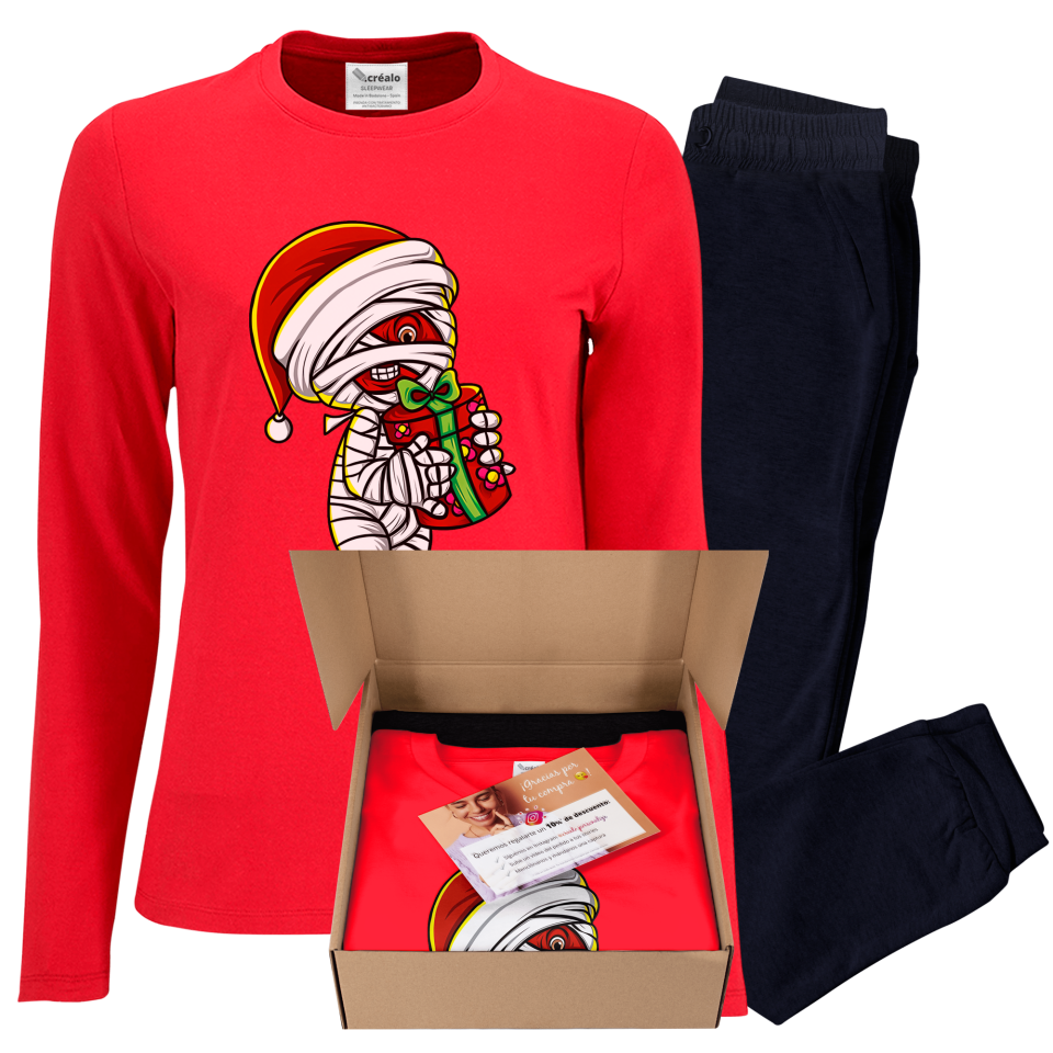 Pijama de mujer Momia Navideña