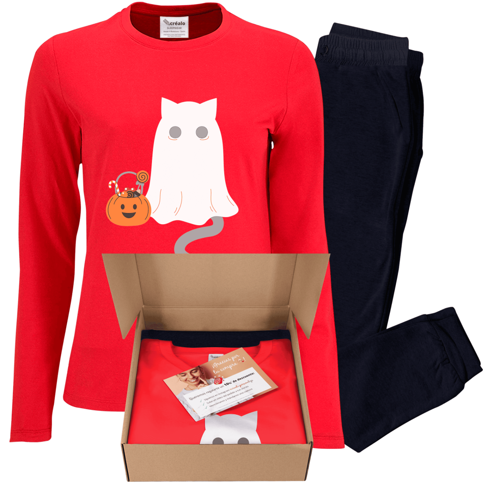 Pijama de mujer Gato Fantasma