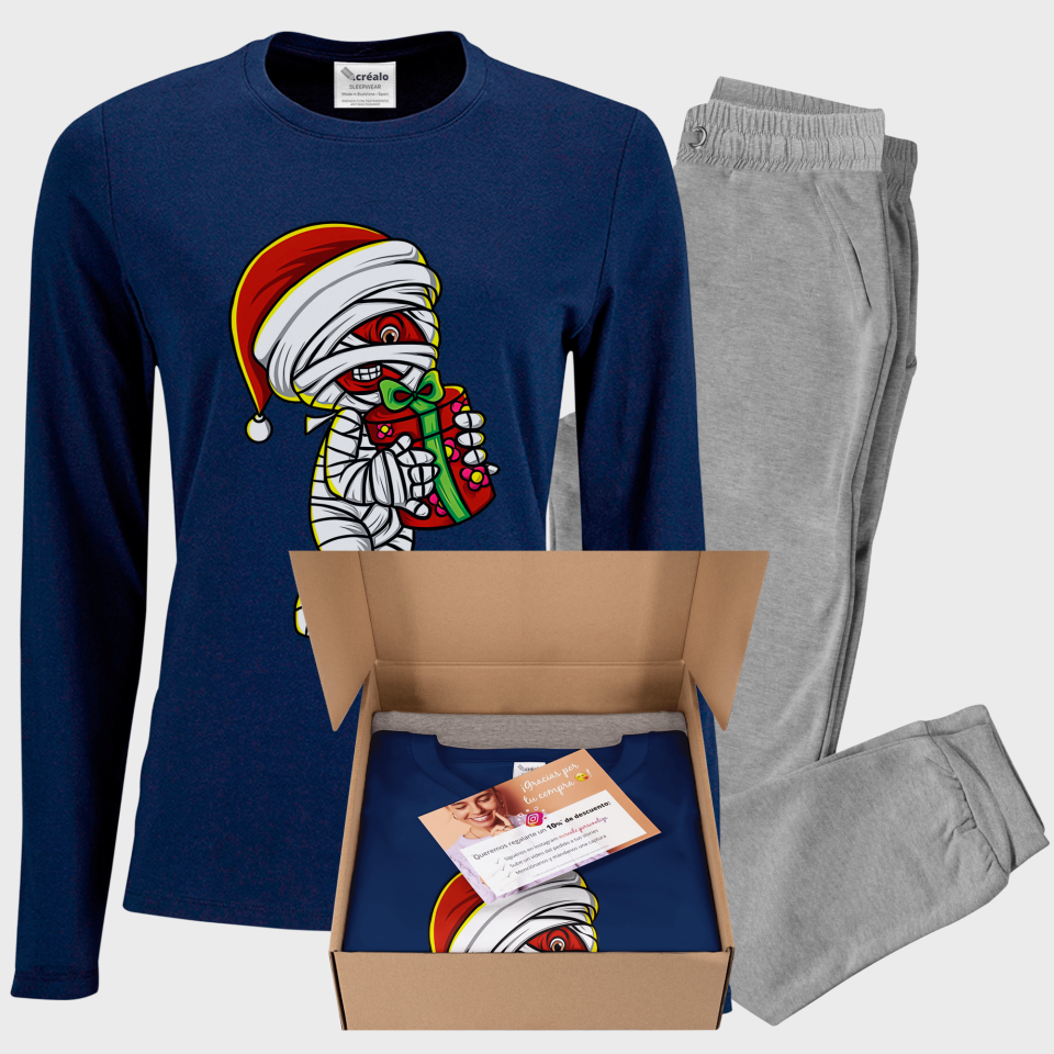 Pijama de mujer Momia Navideña