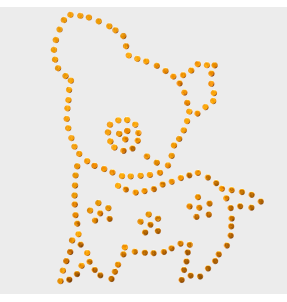 Parche termoadhesivo de brillantes para ropa diseño Borrego