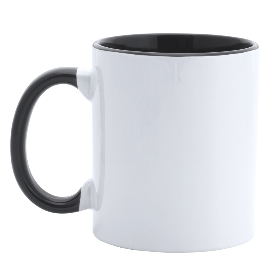 Taza con interior y asa de color personalizada