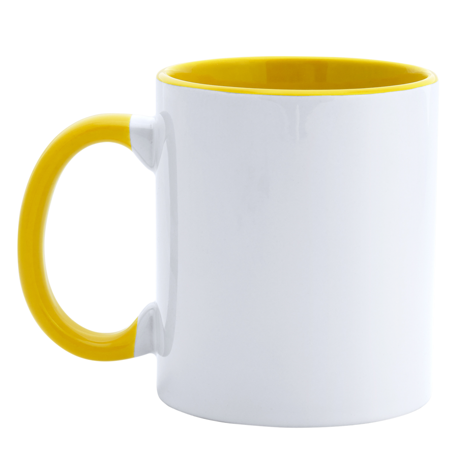 Taza con interior y asa de color personalizada