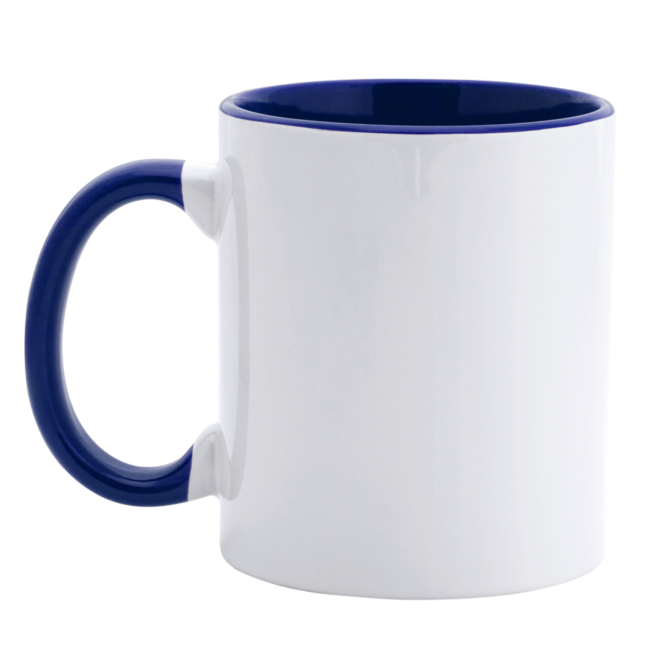 Taza con interior y asa de color personalizada
