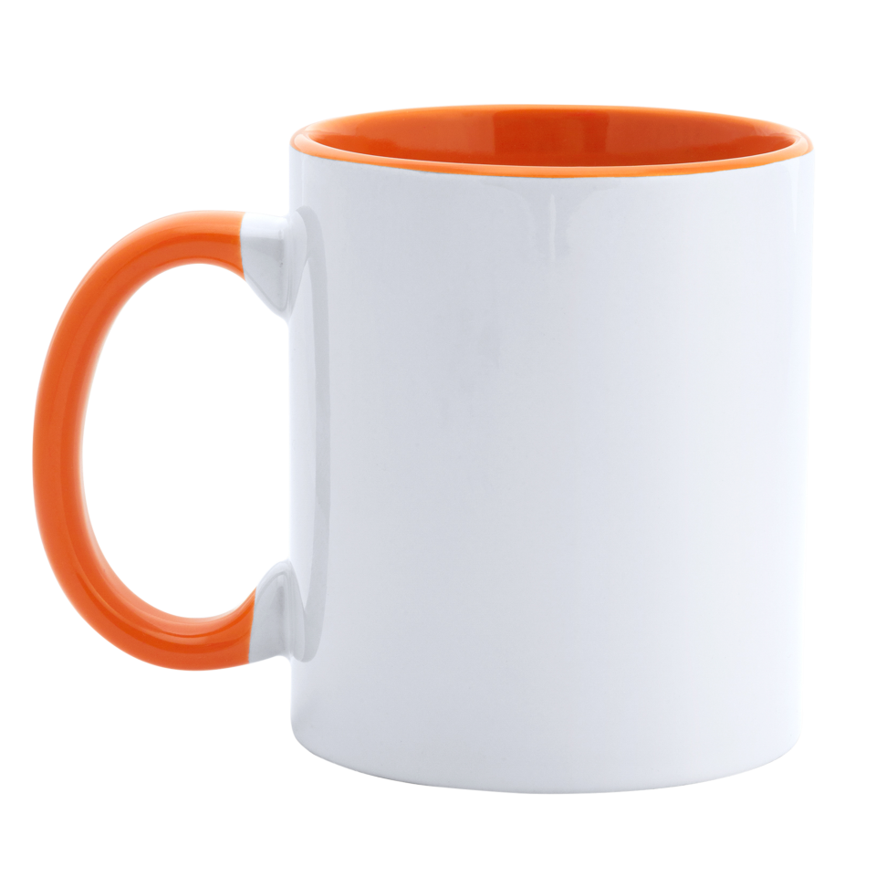 Taza con interior y asa de color personalizada