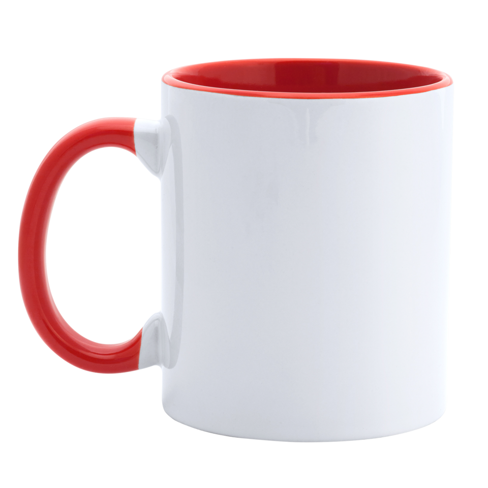 Taza con interior y asa de color personalizada