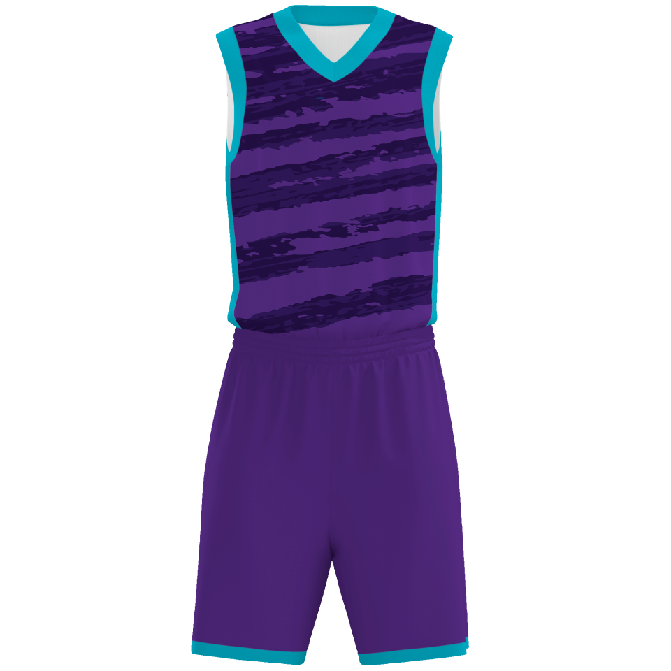 Conjunto de baloncesto sublimado modelo Tricolor personalizado