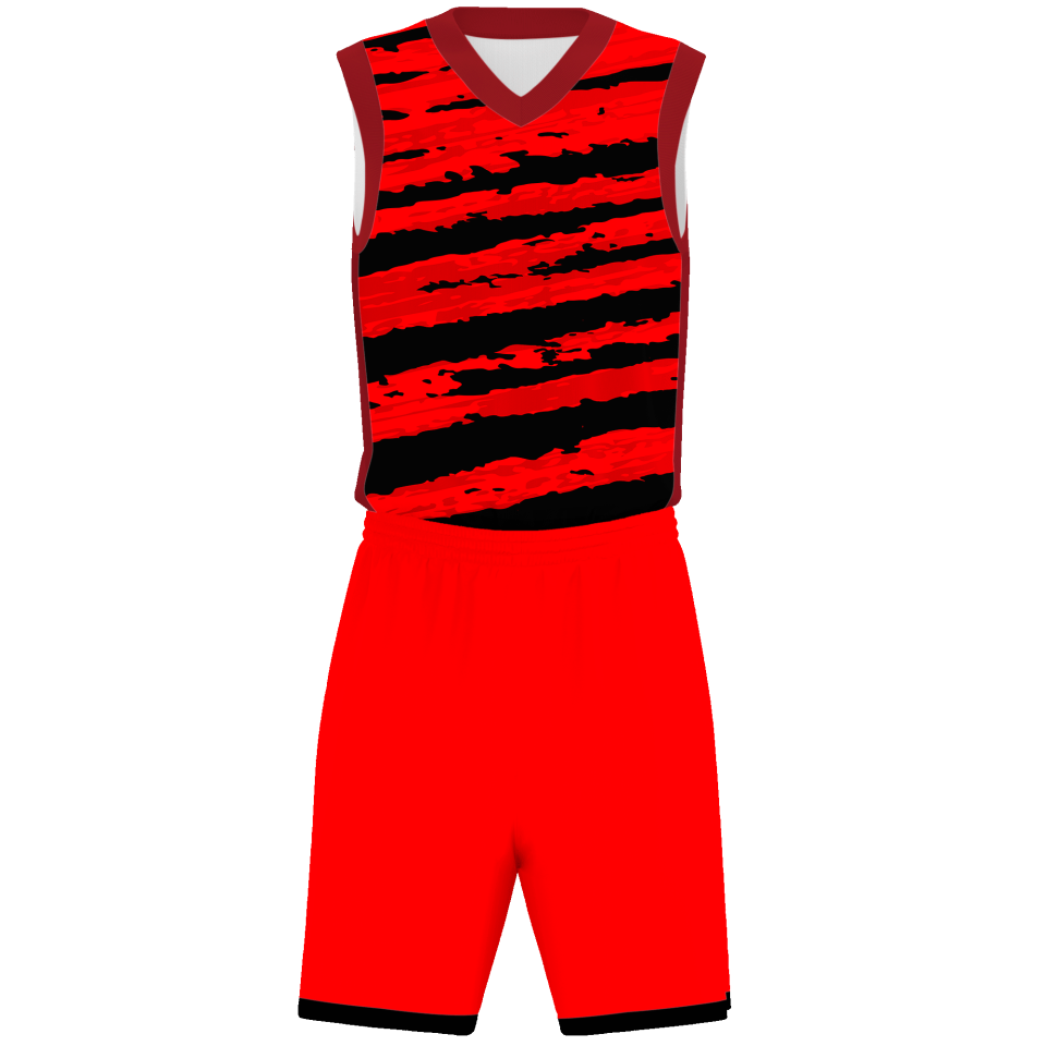 Conjunto de baloncesto sublimado modelo Tricolor personalizado