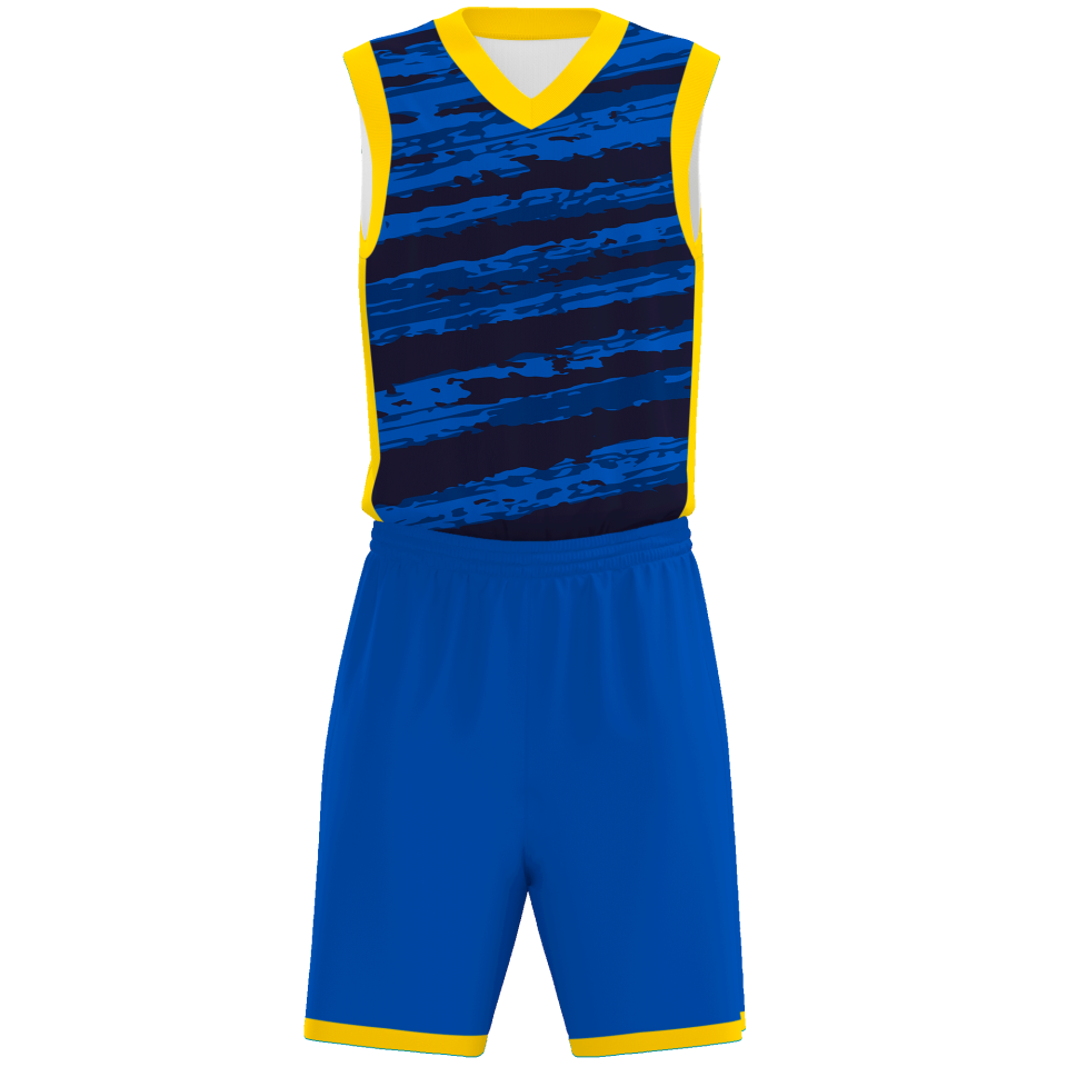 Conjunto de baloncesto sublimado modelo Tricolor personalizado