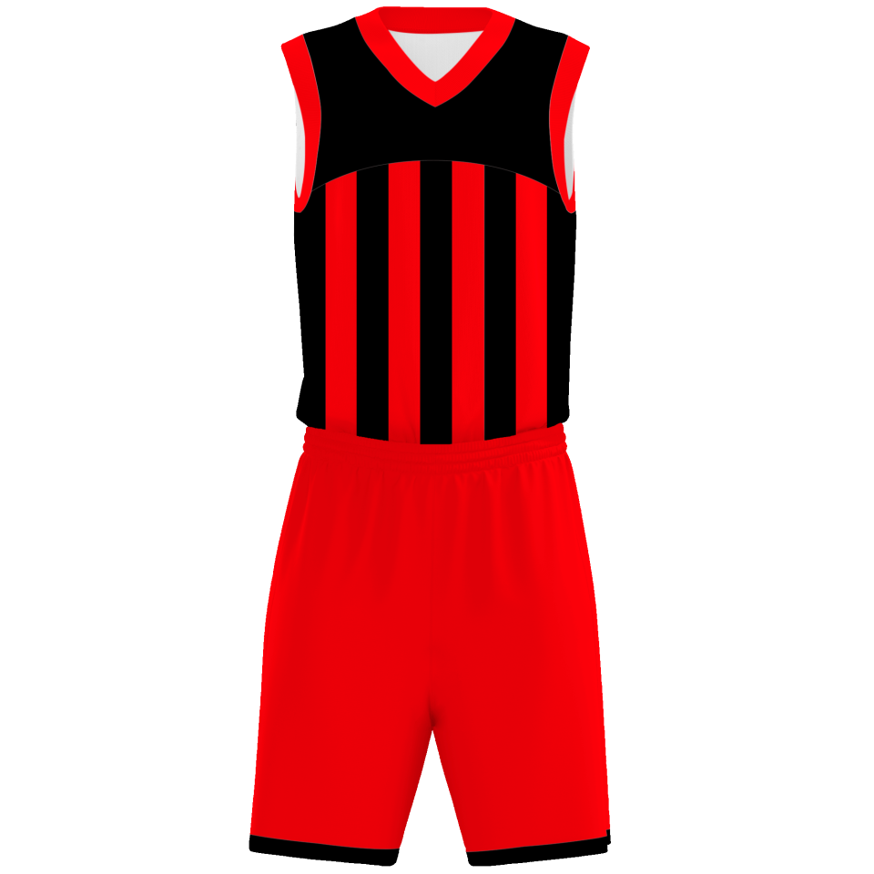 Conjunto de baloncesto sublimado modelo rayado personalizado