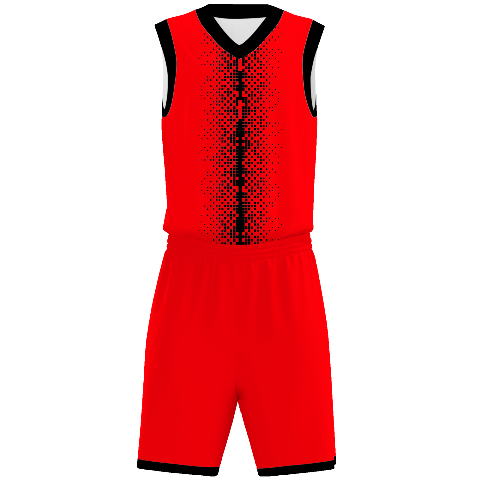 Conjunto de baloncesto sublimado modelo pixeles personalizado