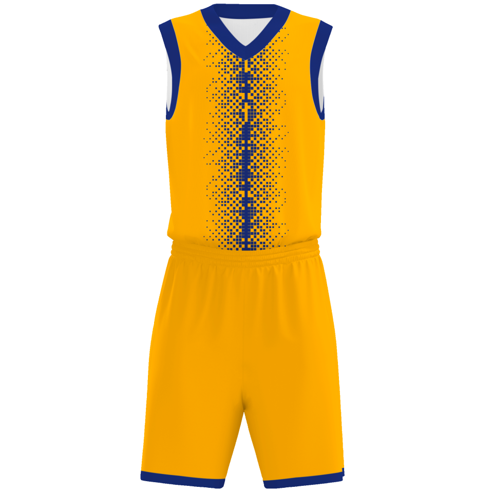 Conjunto de baloncesto sublimado modelo pixeles personalizado