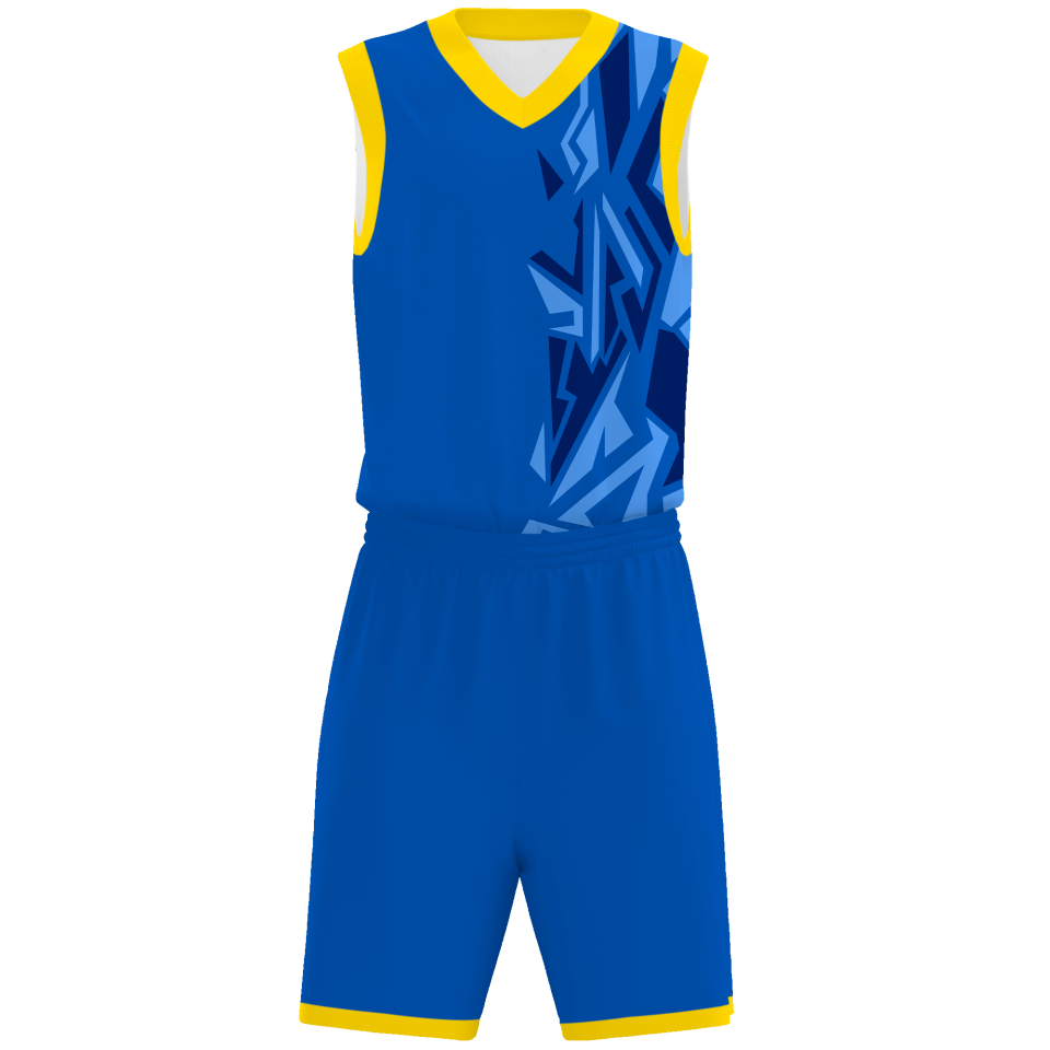 Conjunto de baloncesto sublimado modelo puzzle personalizado