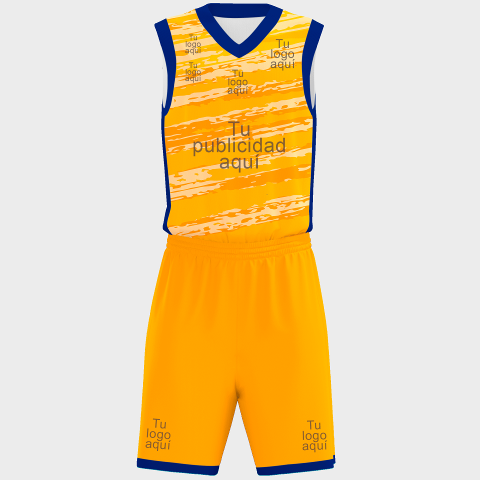 Conjunto de baloncesto sublimado modelo Tricolor personalizado