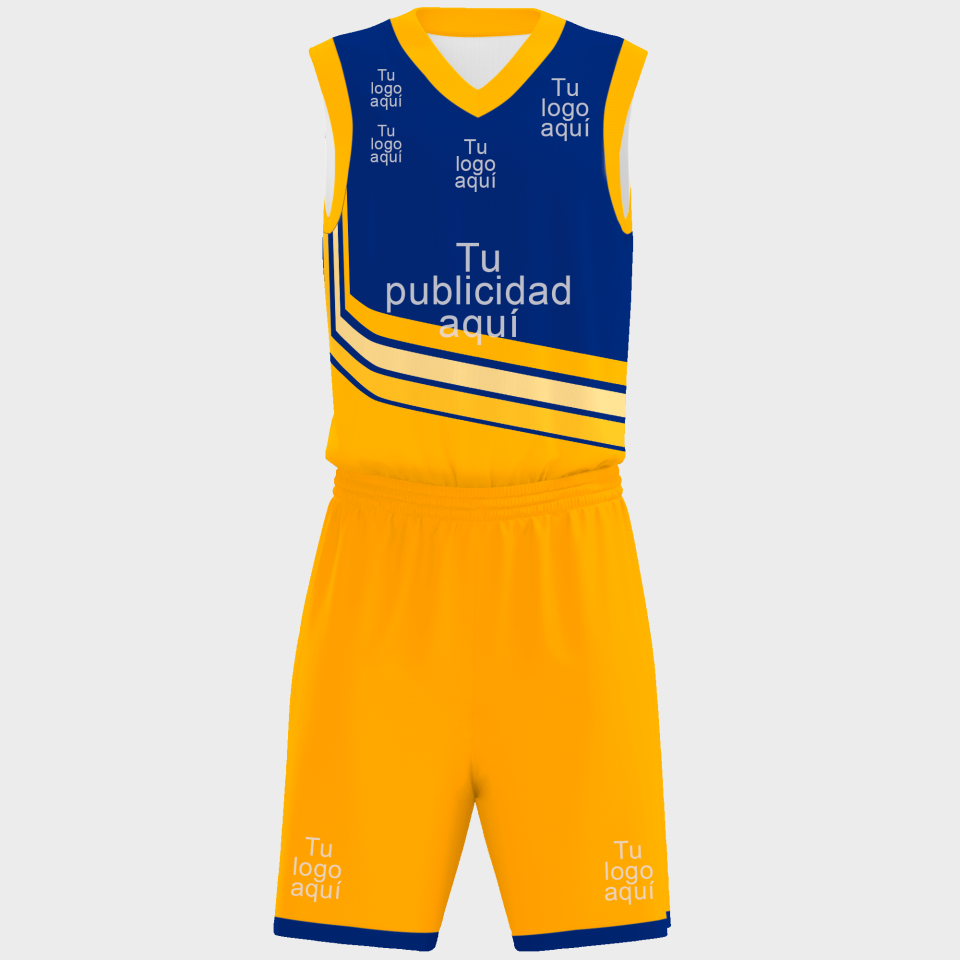 Conjunto de baloncesto sublimado modelo curvas personalizado