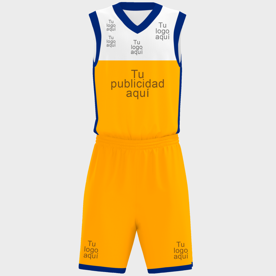 Conjunto de baloncesto sublimado modelo corte personalizado