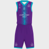 Conjunto de baloncesto sublimado modelo pixeles personalizado