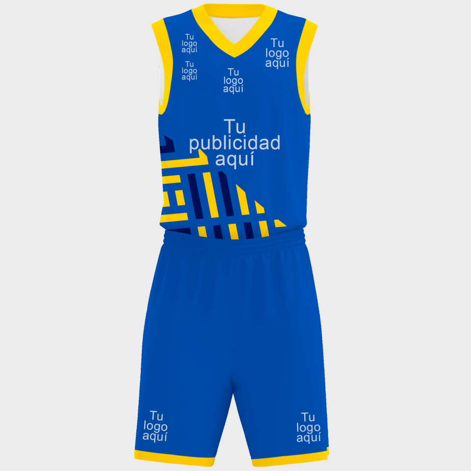 Conjunto de baloncesto sublimado modelo geométrico personalizado