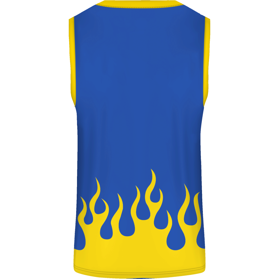 Conjunto de baloncesto sublimado modelo fuego personalizado