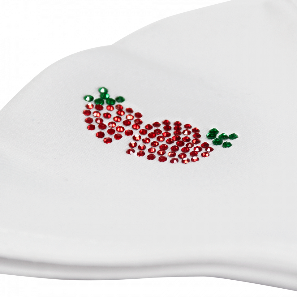 Parche termoadhesivo de brillantes para ropa diseño Fresas