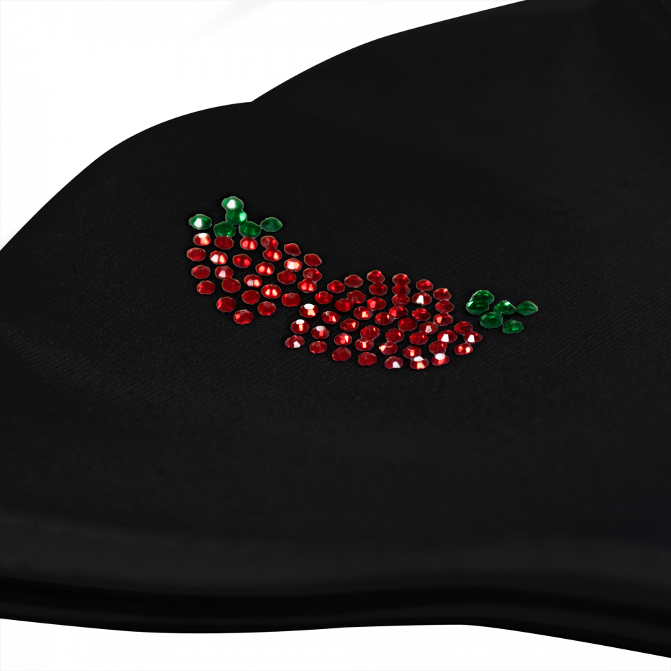 Parche termoadhesivo de brillantes para ropa diseño Fresas