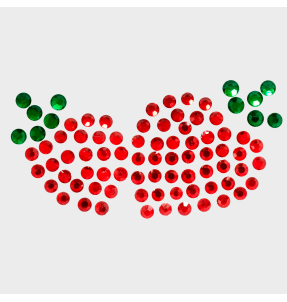 Parche termoadhesivo de brillantes para ropa diseño Fresas