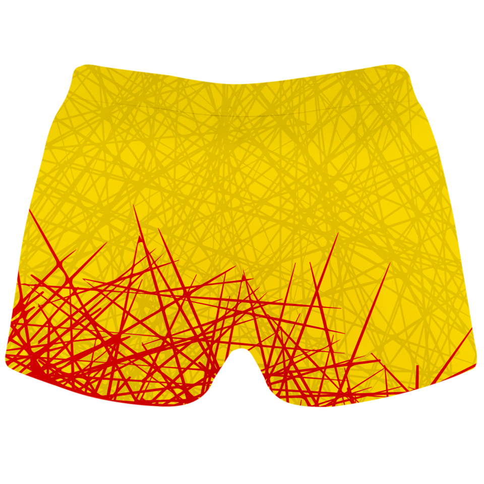 Malla corta voley mujer sublimada modelo líneas