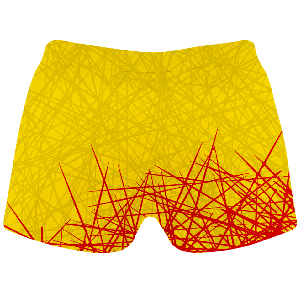 Malla corta voley mujer sublimada modelo líneas