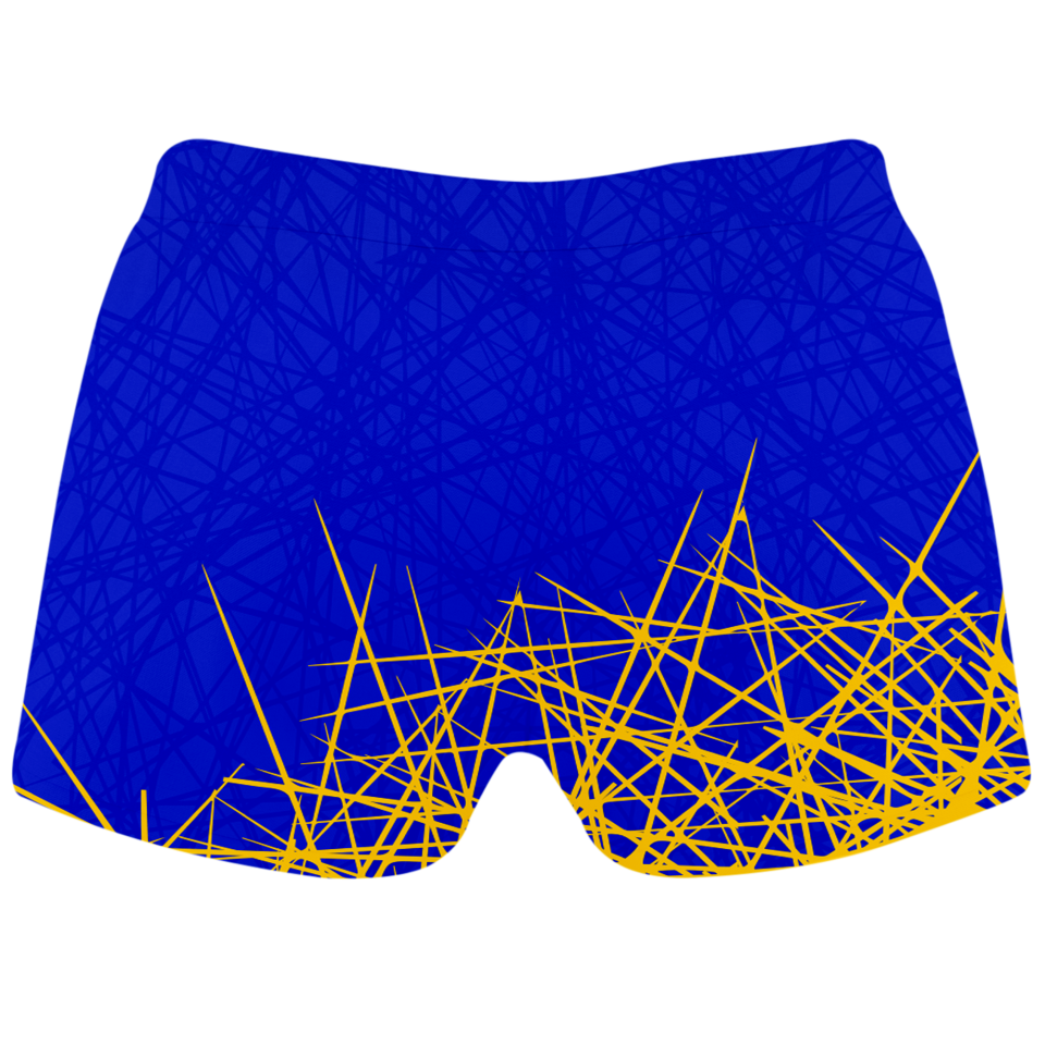 Malla corta voley mujer sublimada modelo líneas