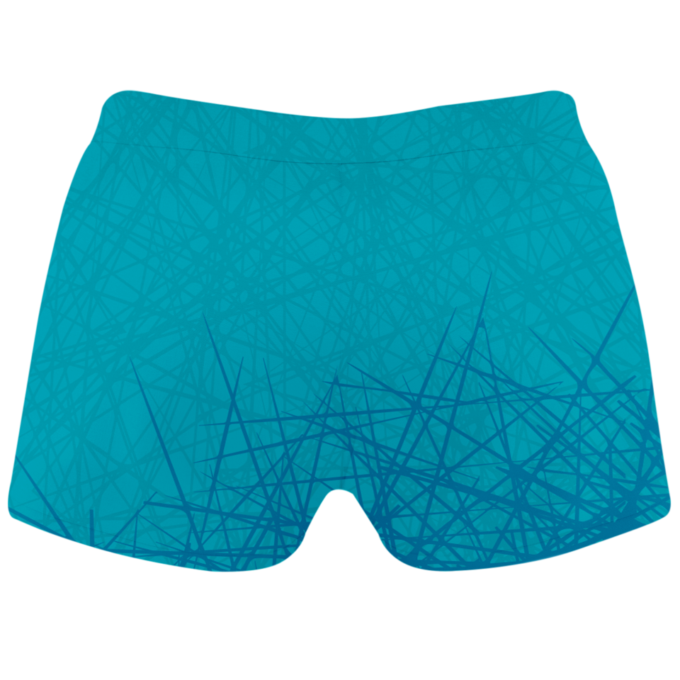 Malla corta voley mujer sublimada modelo líneas