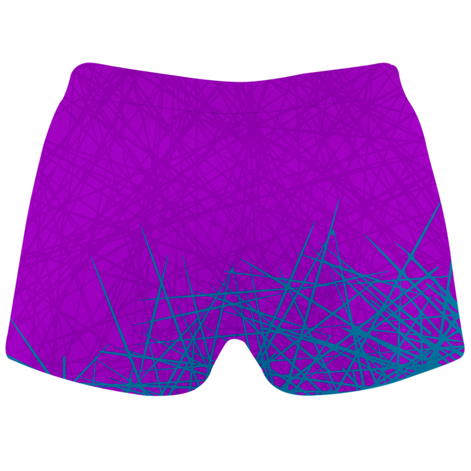 Malla corta voley mujer sublimada modelo líneas