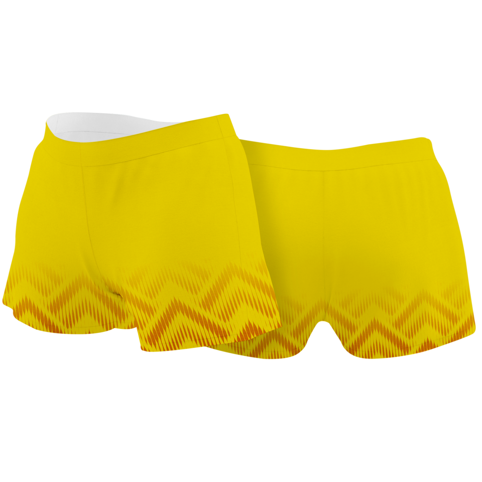 Malla corta voley mujer sublimada modelo geométrico