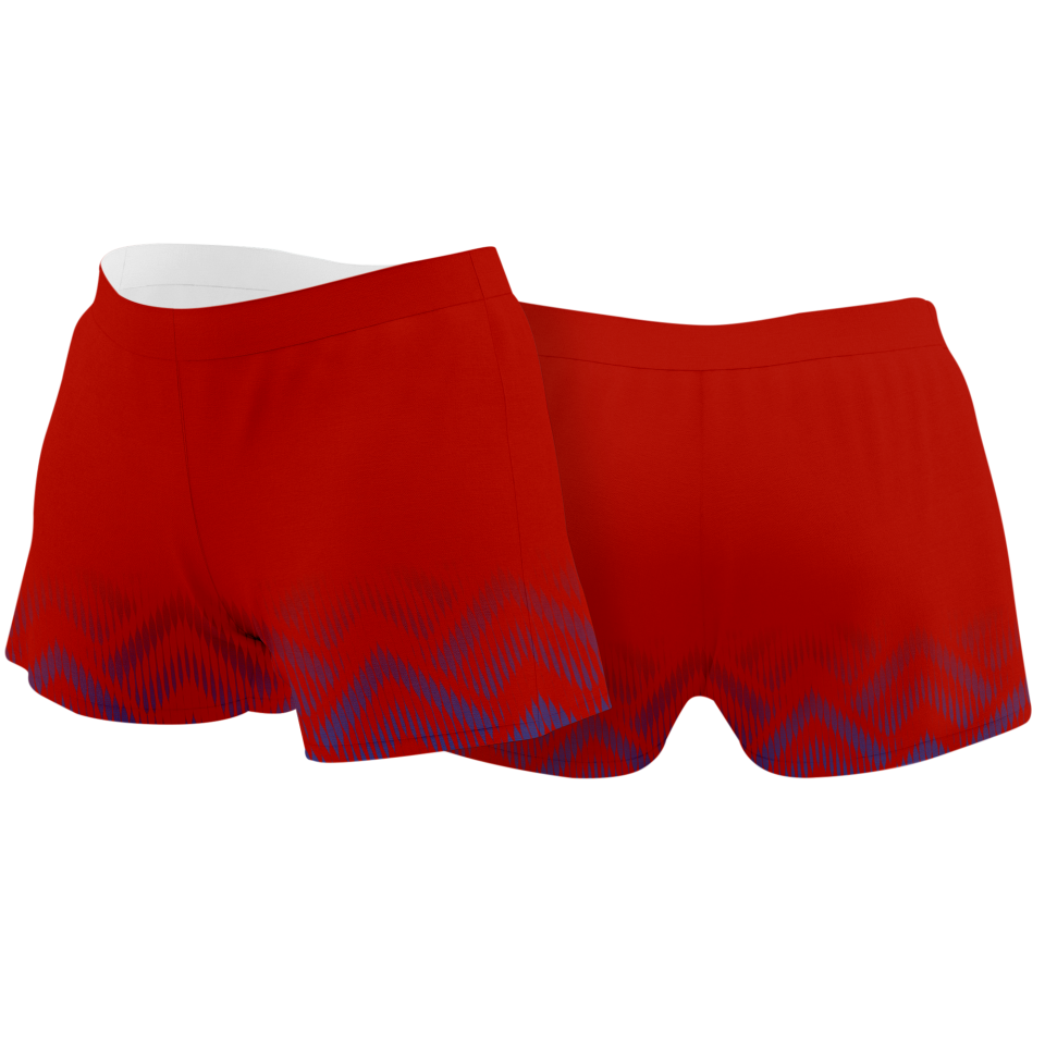 Malla corta voley mujer sublimada modelo geométrico