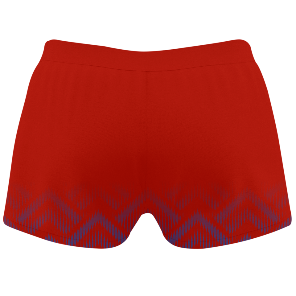 Malla corta voley mujer sublimada modelo geométrico