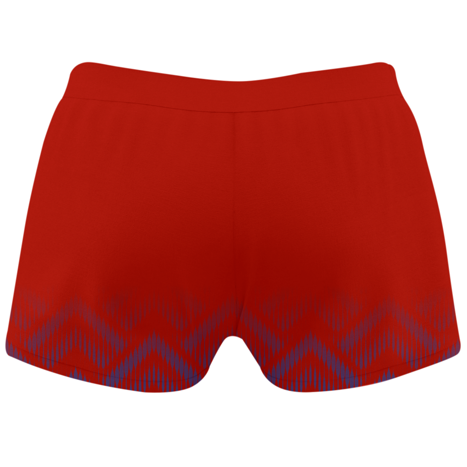 Malla corta voley mujer sublimada modelo geométrico