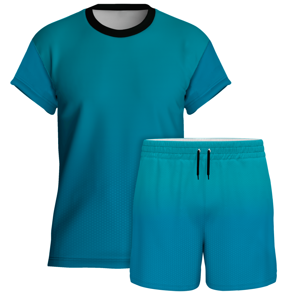 Conjunto voley manga corta sublimado modelo degradado