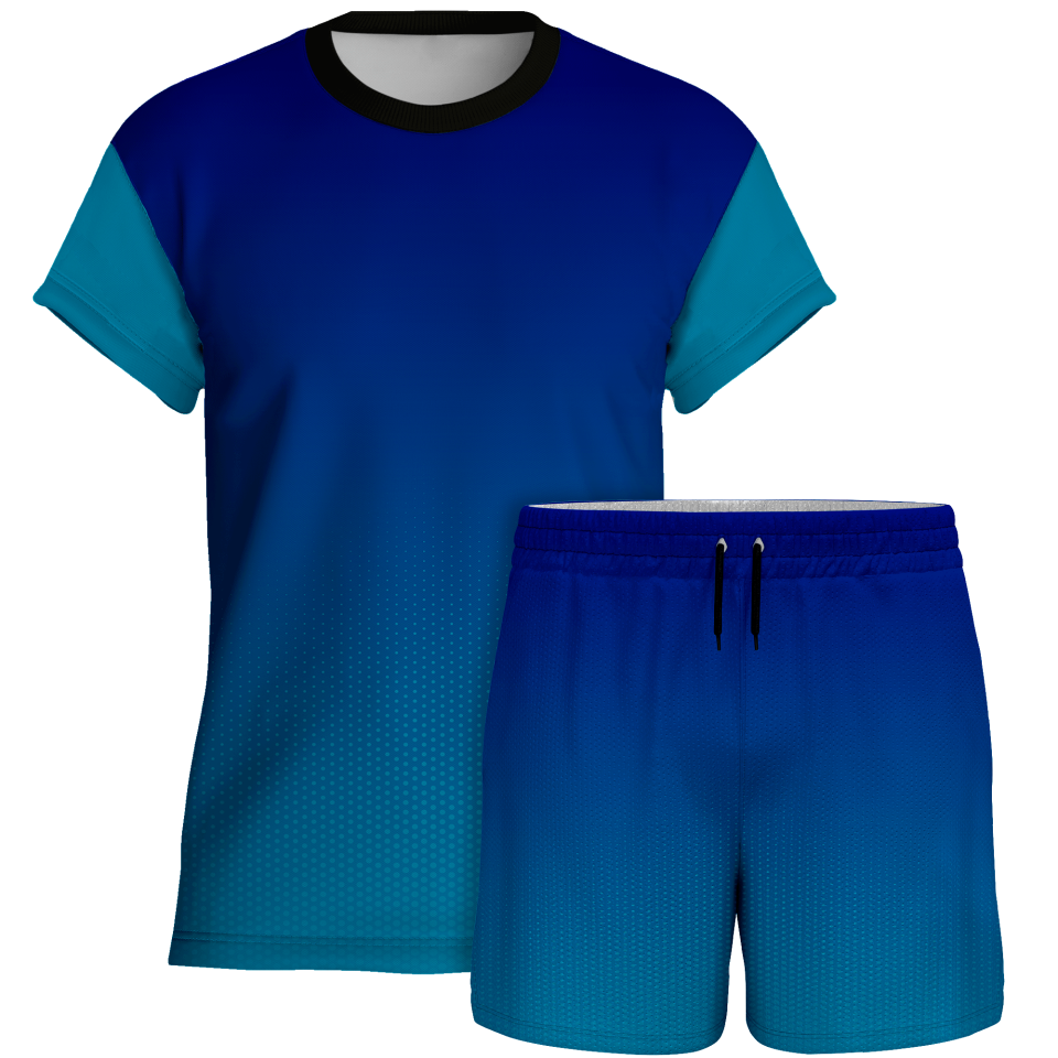 Conjunto voley manga corta sublimado modelo degradado