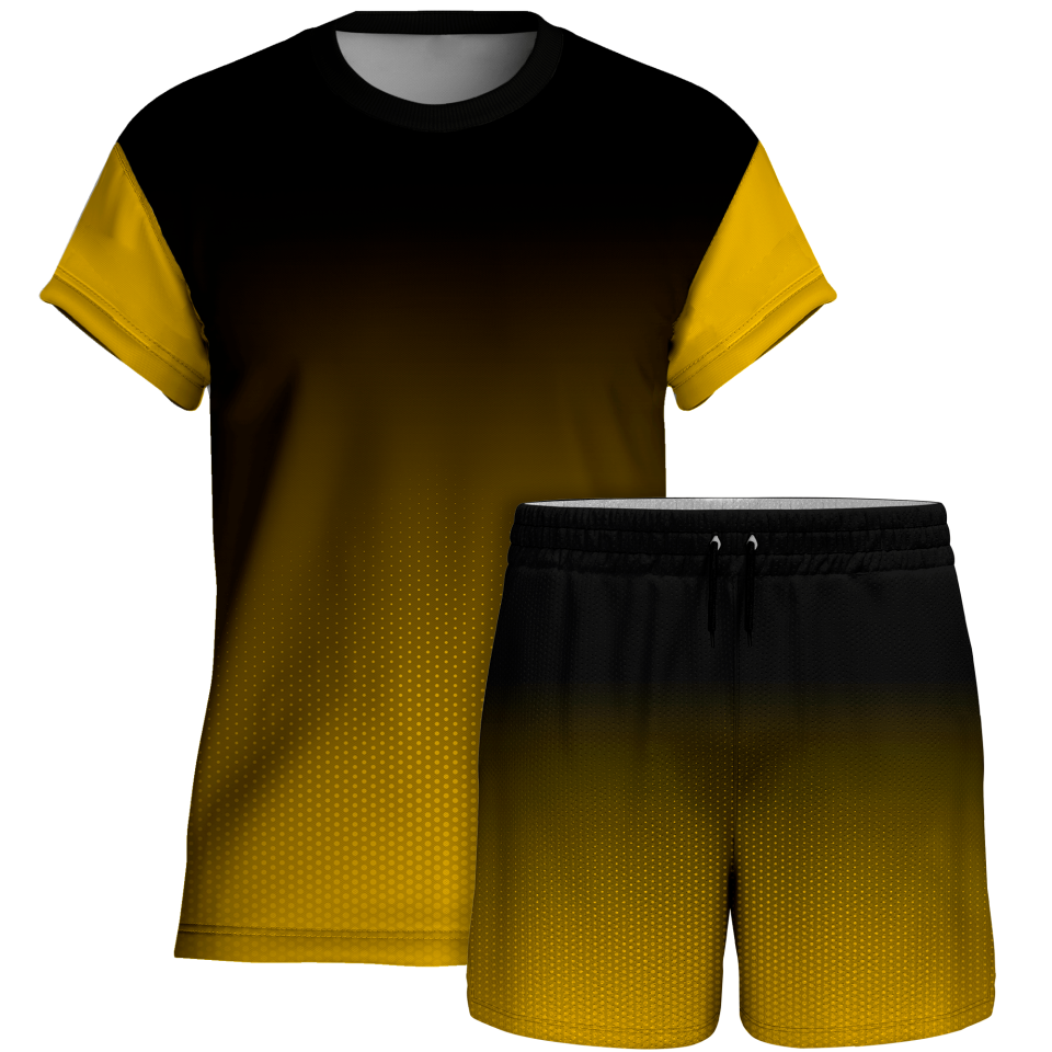 Conjunto voley manga corta sublimado modelo degradado