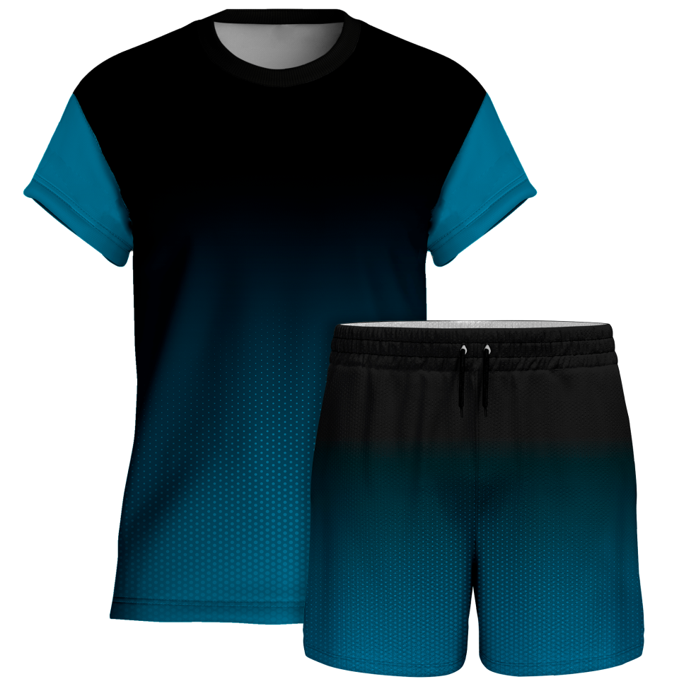 Conjunto voley manga corta sublimado modelo degradado