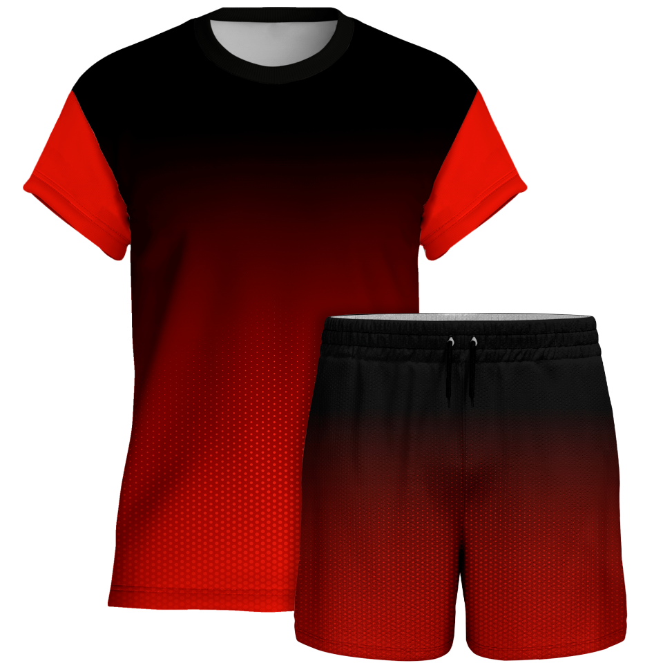 Conjunto voley manga corta sublimado modelo degradado