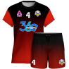 Conjunto voley manga corta sublimado modelo degradado