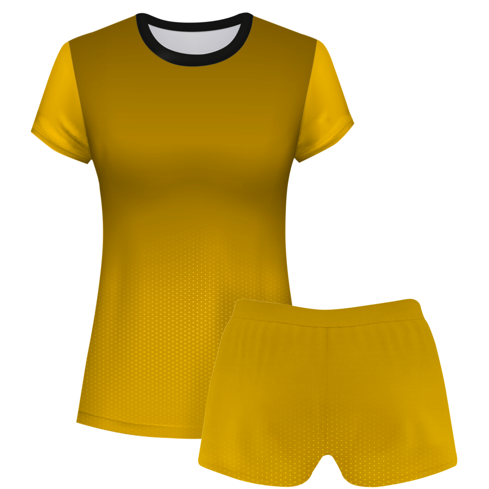 Conjunto voley mujer manga corta sublimado modelo degradado