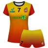 Conjunto voley mujer manga corta sublimado modelo degradado