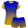 Conjunto voley mujer manga corta sublimado modelo degradado