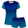 Conjunto voley mujer manga corta sublimado modelo degradado