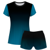 Conjunto voley mujer manga corta sublimado modelo degradado