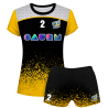 Conjunto voley mujer manga corta sublimado modelo corte