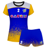 Conjunto voley mujer manga corta sublimado modelo corte