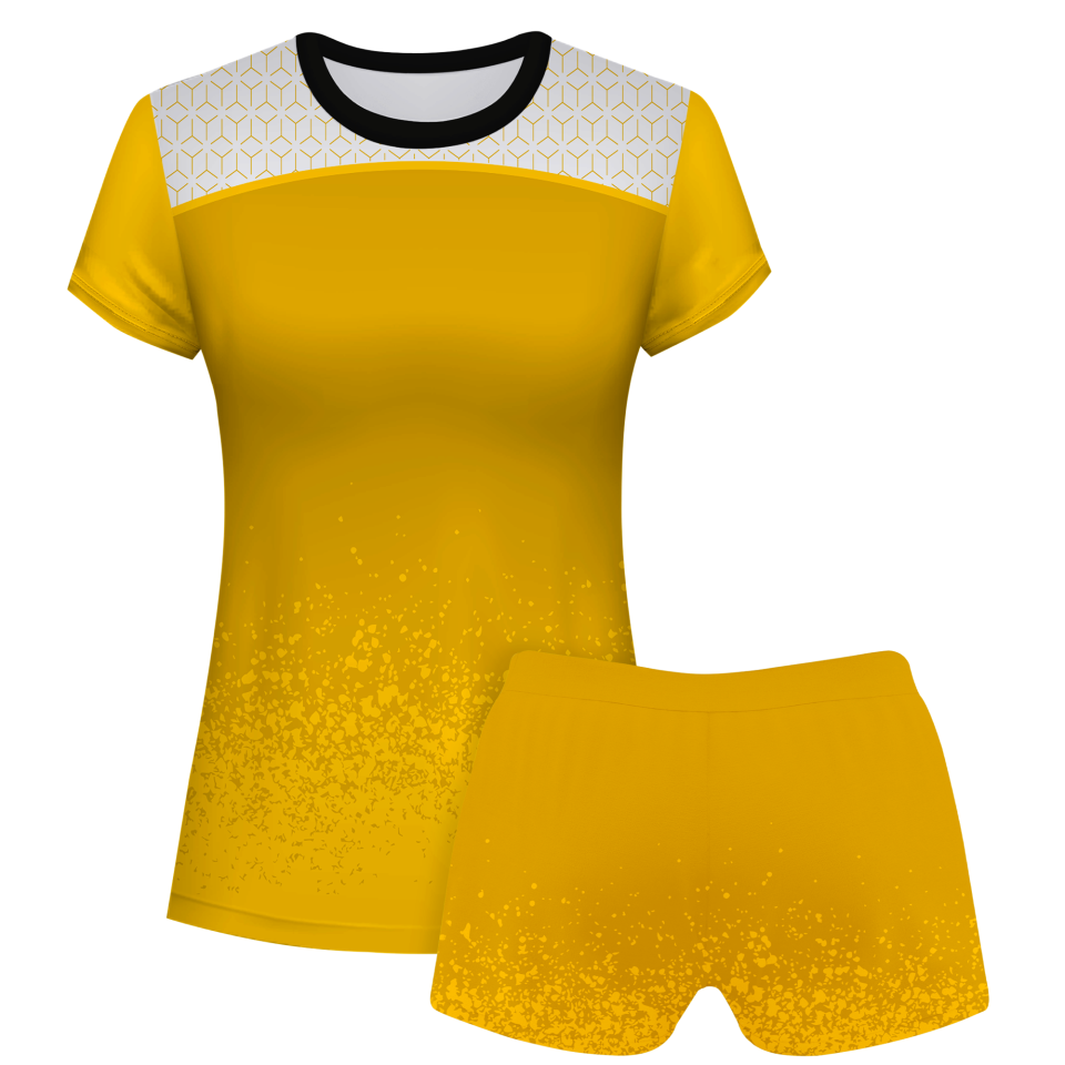 Conjunto voley mujer manga corta sublimado modelo corte