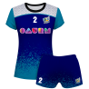 Conjunto voley mujer manga corta sublimado modelo corte